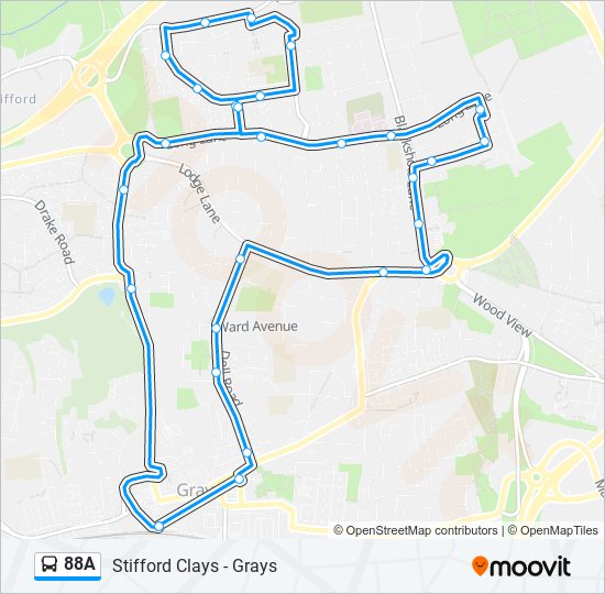 88A Bus Line Map
