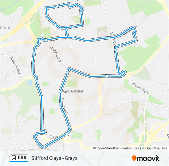 88A Bus Line Map