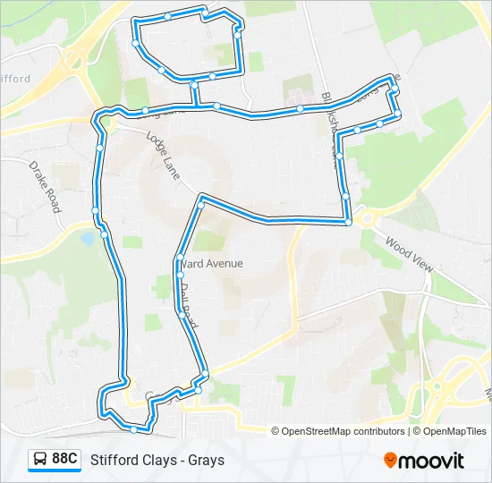 88C Bus Line Map