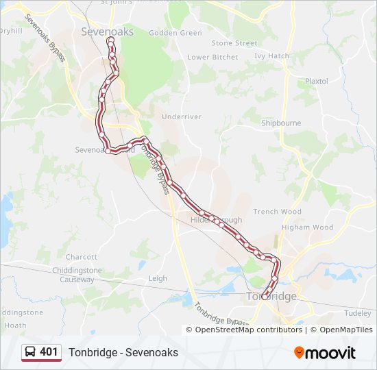 Bus 401 Route Map 401 Route: Schedules, Stops & Maps - Sevenoaks (Updated)