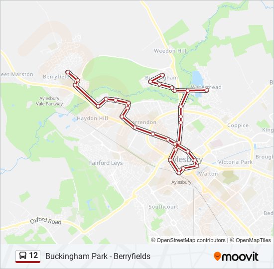 12 Route: Schedules, Stops & Maps - Berryfields (Updated)