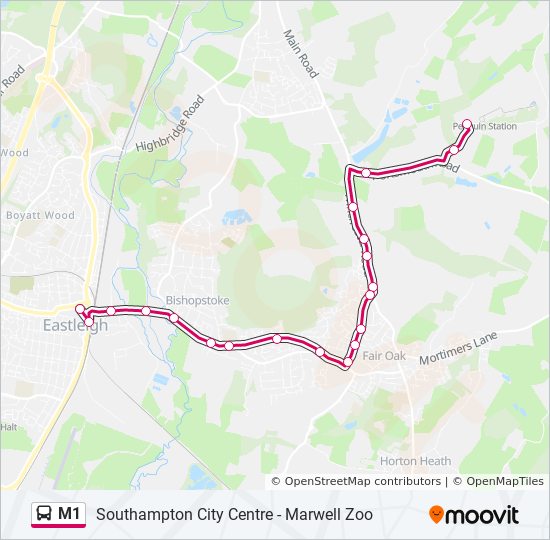 M1 Bus Route Map M1 Route: Schedules, Stops & Maps - Eastleigh (Updated)