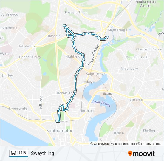 U1N Bus Line Map