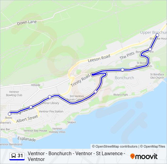 31 Bus Line Map