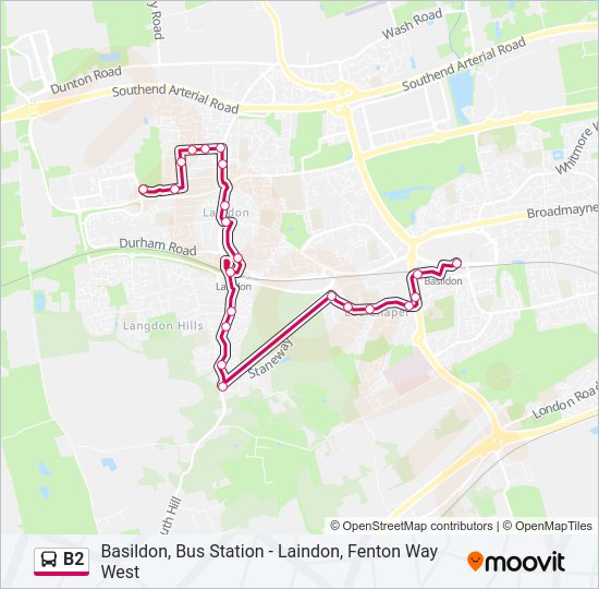 B2 Bus Line Map