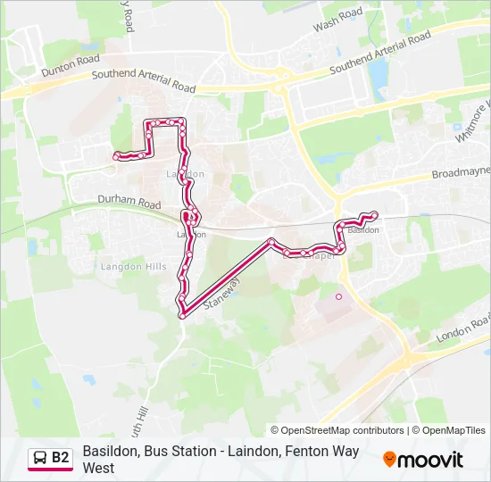 B2 Bus Line Map