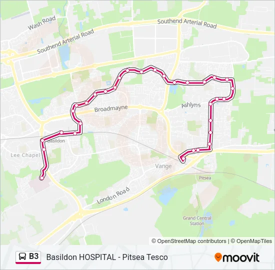 B3 Bus Line Map