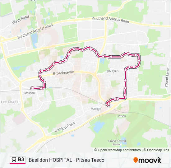 B3 Bus Line Map