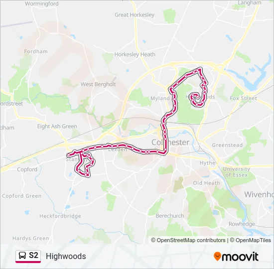 S2 Bus Line Map