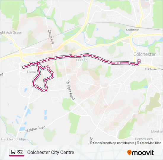 S2 Bus Line Map