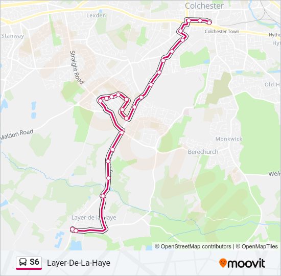 S6 Bus Line Map