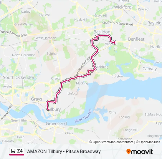 Z4 Bus Line Map