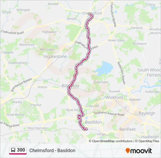 300 Bus Line Map