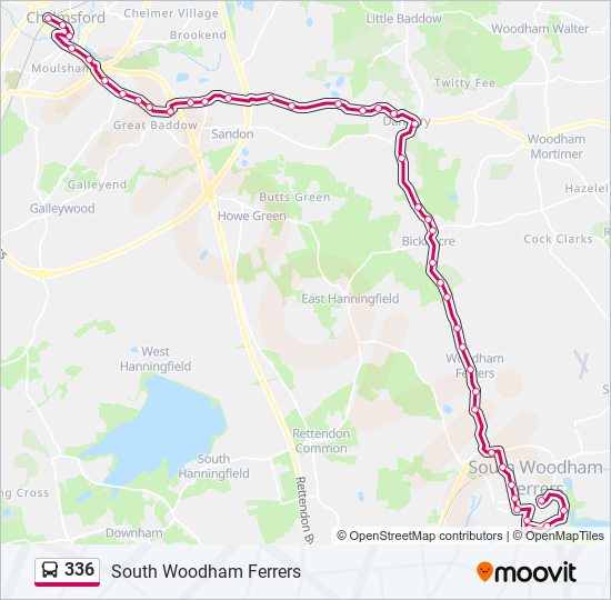 336 bus Line Map