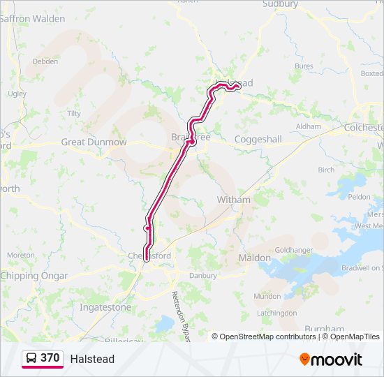 370 bus Line Map