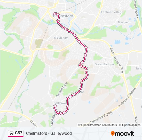 C57 bus Line Map