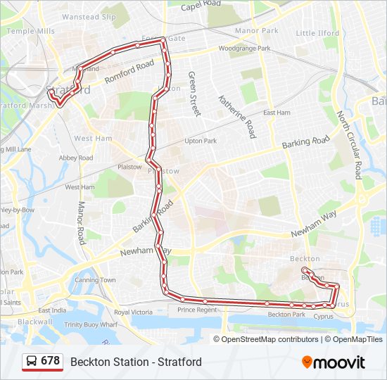 678 bus Line Map