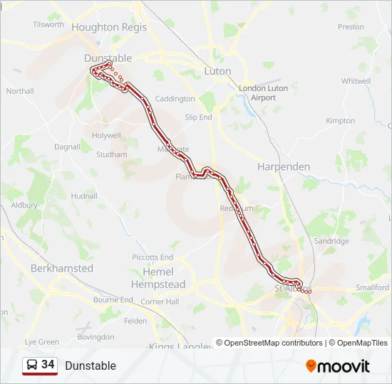 34 Bus Line Map