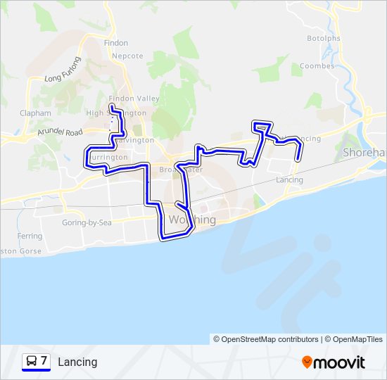 7 Route: Schedules, Stops & Maps - Lancing (Updated)