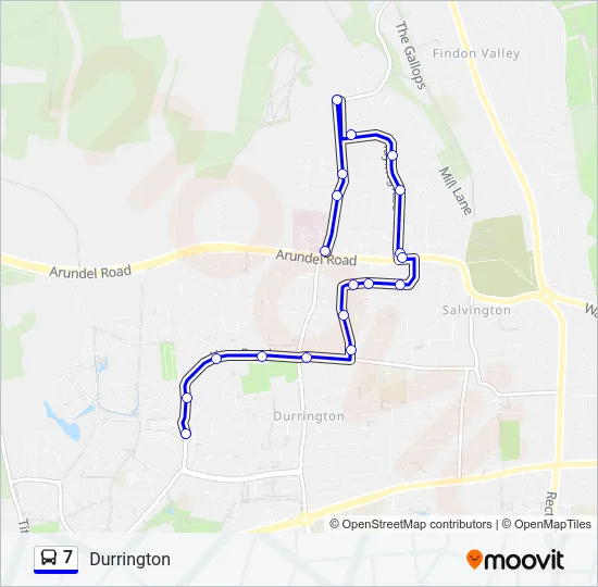 7 Bus Line Map