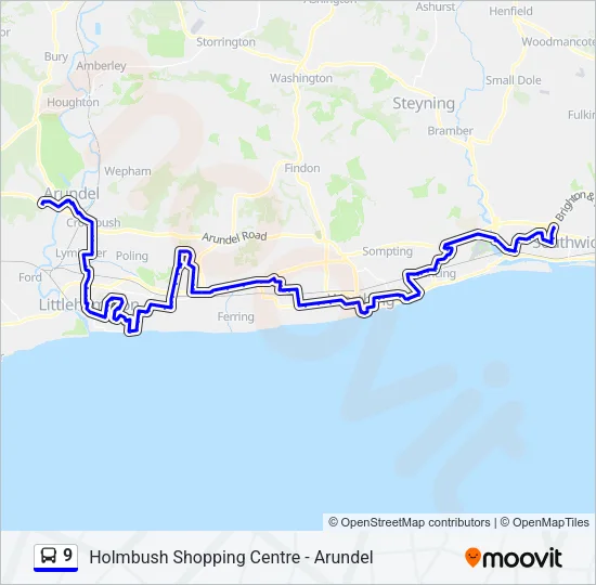 9 Bus Line Map