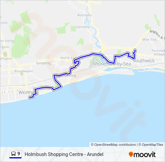 9 Bus Line Map