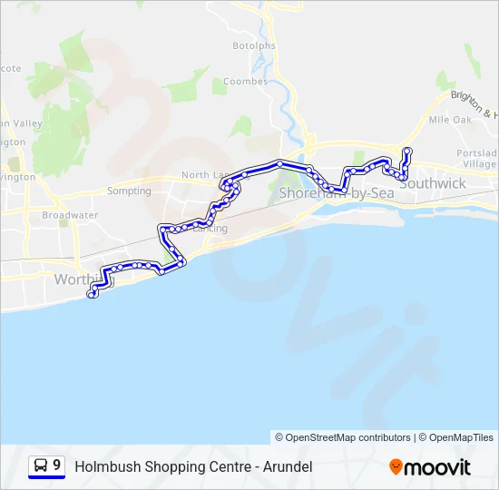 9 Bus Line Map