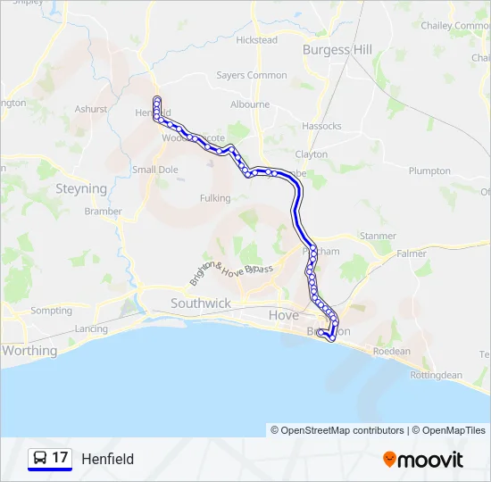 17 Bus Line Map