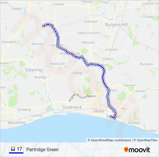 17 Bus Line Map