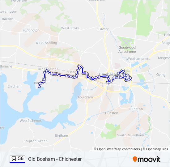 56 Route Schedules Stops Maps Bosham Updated 