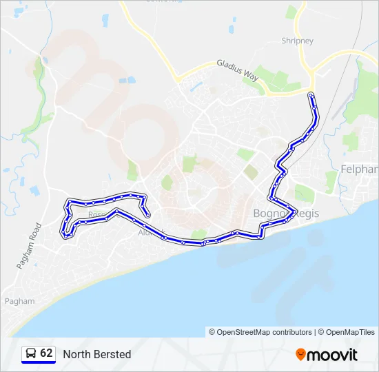 62 Bus Line Map