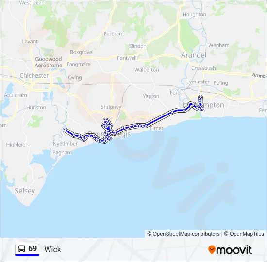 69 Bus Line Map