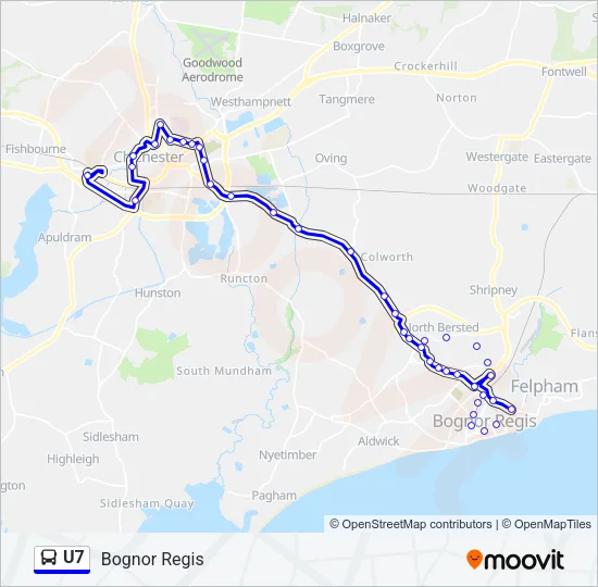 U7 Bus Line Map