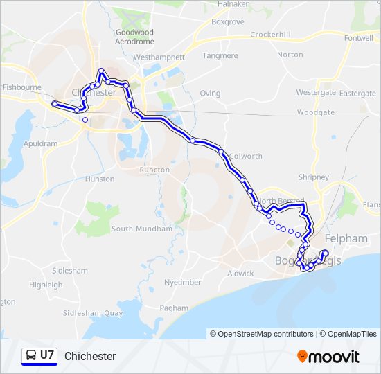u7 Route: Schedules, Stops & Maps - Chichester (Updated)