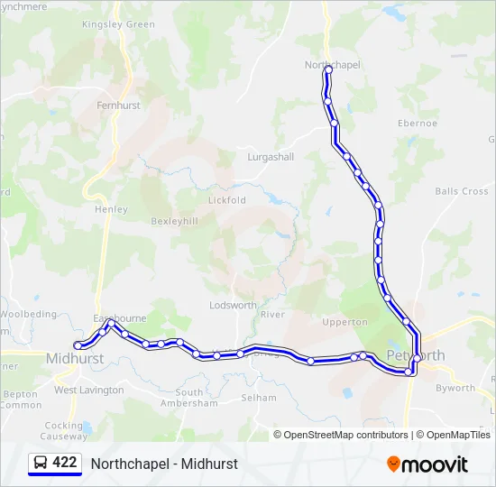 422 Bus Line Map