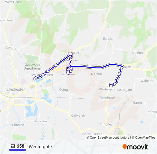 658 Bus Line Map