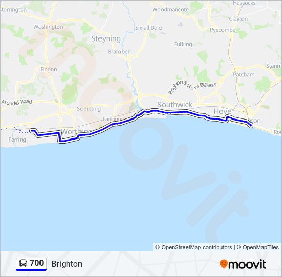 700 Bus Route Map 700 Route: Schedules, Stops & Maps - Brighton (Updated)