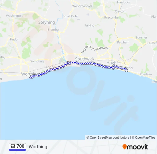 700 Bus Line Map