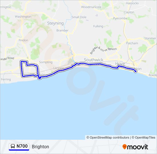 N700 Route Schedules Stops And Maps Brighton Updated