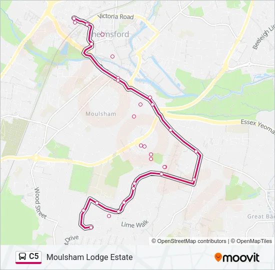 C5 Bus Line Map