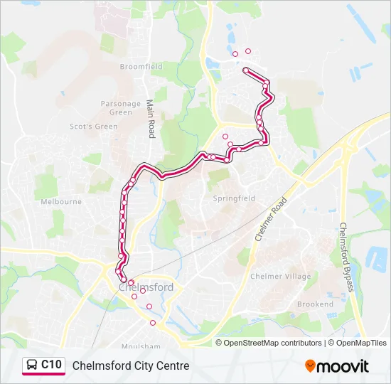 C10 Bus Line Map