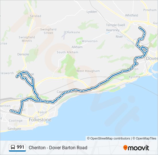 991 bus Line Map