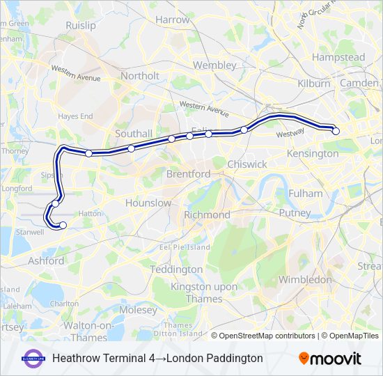 ELIZABETH  Line Map