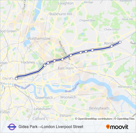 ELIZABETH  Line Map