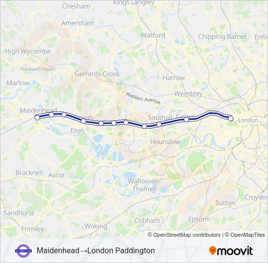 ELIZABETH  Line Map