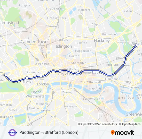 ELIZABETH  Line Map