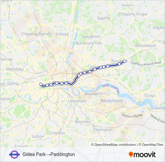 ELIZABETH  Line Map