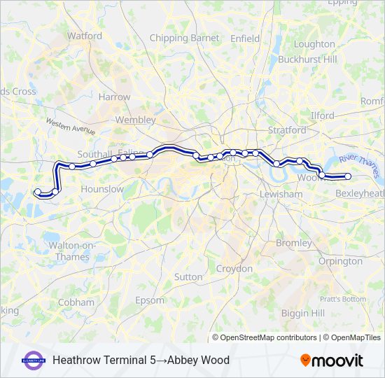 ELIZABETH  Line Map