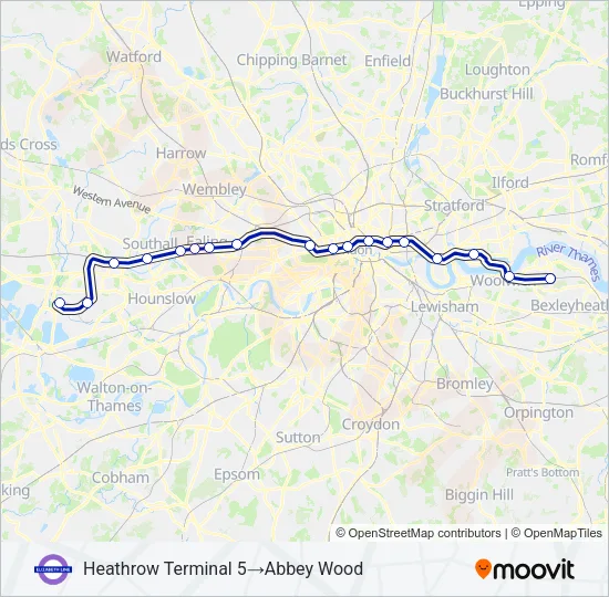 ELIZABETH  Line Map
