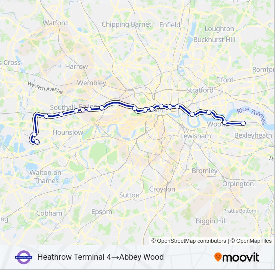 ELIZABETH  Line Map